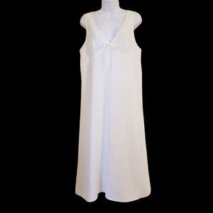 Jaclyn Smith Studio‎ Intimates M Ivory Slip Dress 90s Y2K V Neck Empire Waist